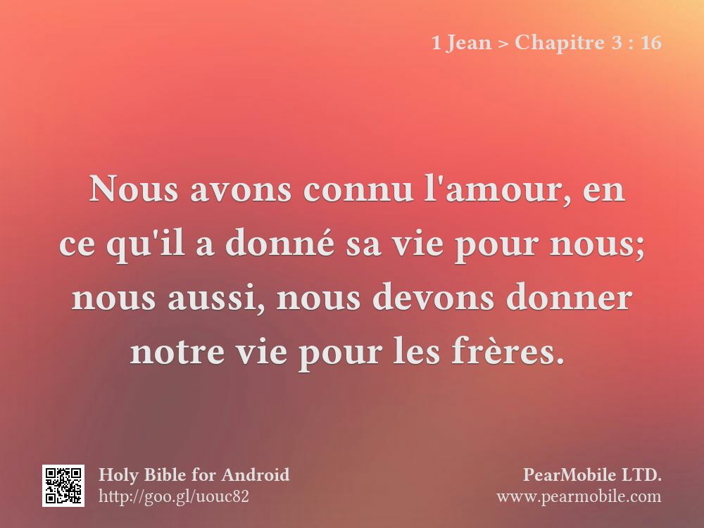 1 Jean, Chapitre 3:16